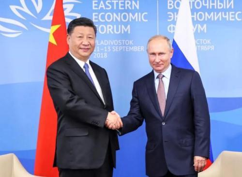 9月11日,国家主席习近平在符拉迪沃斯托克同俄罗斯总统普京举行会谈。新华社记者 谢环驰 摄 习主席在符拉迪沃斯托克